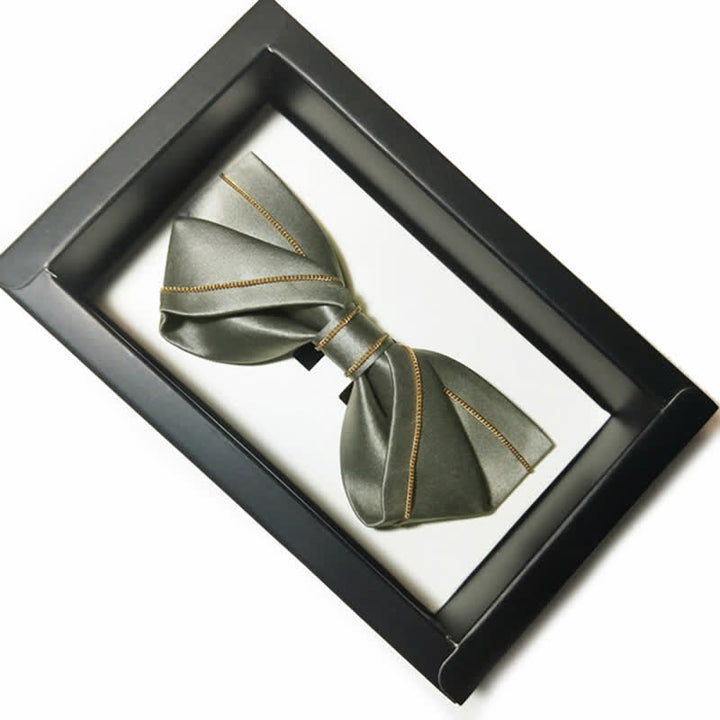 Papillon da uomo con catena in oro grigio nobile - image 2