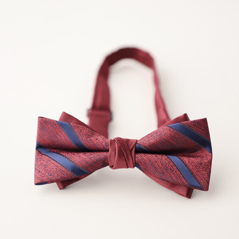 Papillon colorato a righe floreali a doppio strato da uomo - Stile n. 7 - image 10