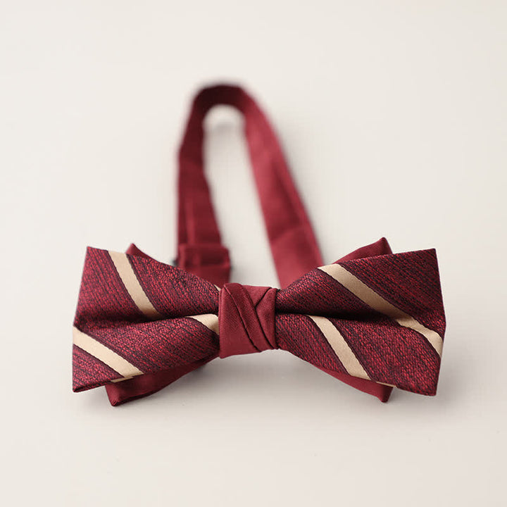 Papillon colorato a righe floreali a doppio strato da uomo - Stile n. 6 - image 9