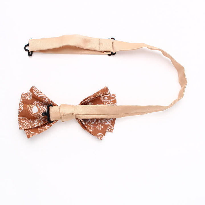 Papillon da uomo con motivo floreale Paisley arancione - image 3