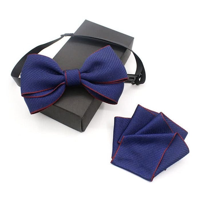 Set di 2 cravatte a farfalla piegate a tinta unita per bambini - Marina Militare - image 7