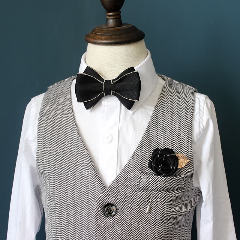 Set di 2 cravatte a farfalla multistrato Little Gentleman per bambini - image 4