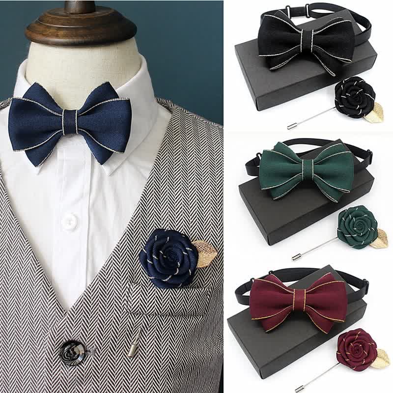 Set di 2 cravatte a farfalla multistrato Little Gentleman per bambini - image 0