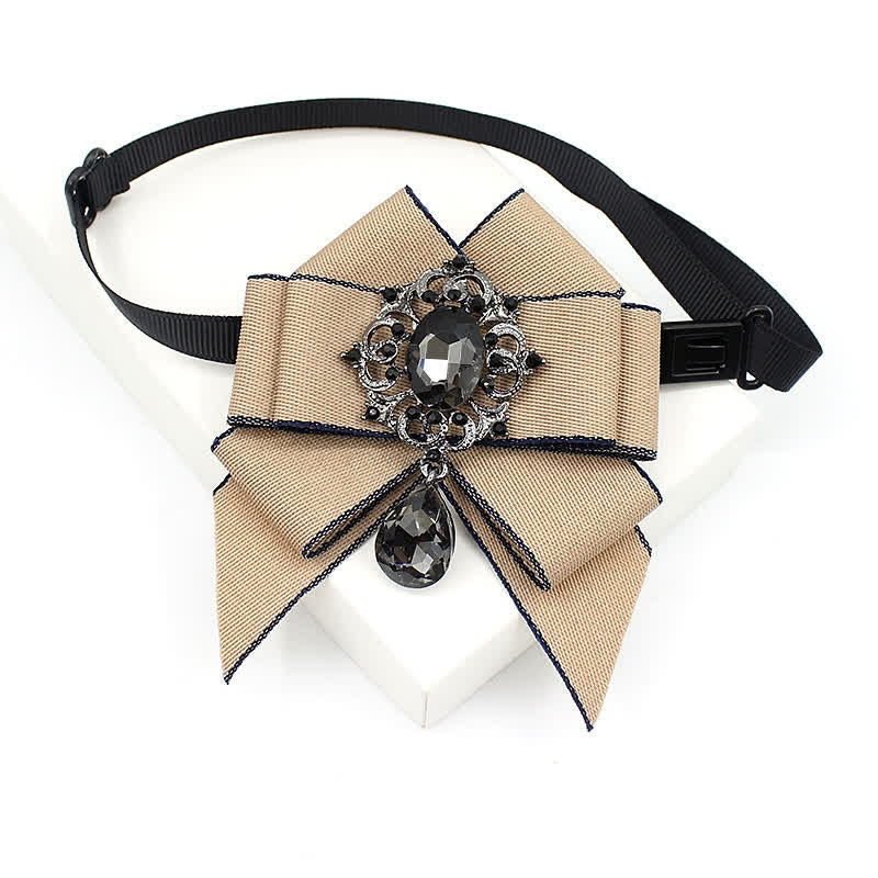 Papillon luminoso con cristalli pendenti in stile britannico per bambini - Cachi - image 2