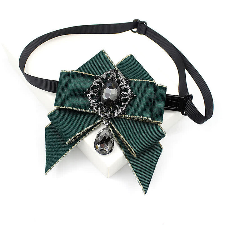 Papillon luminoso con cristalli pendenti in stile britannico per bambini - Verde scuro - image 10