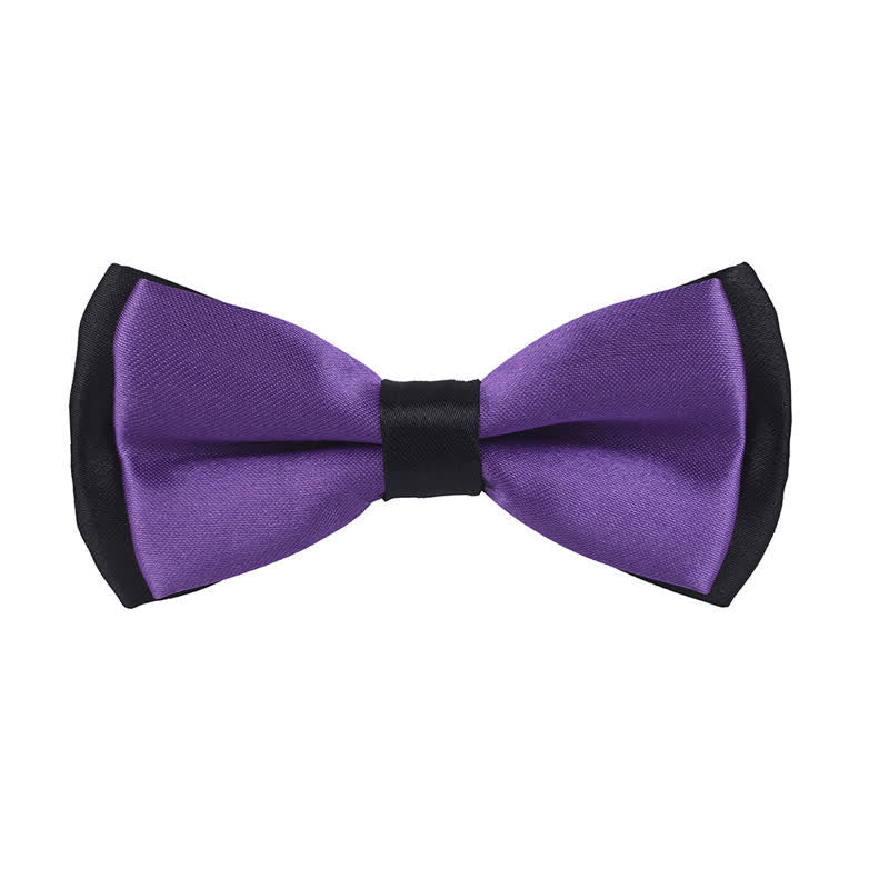 Papillon classico bicolore a doppio strato per bambini - Viola scuro - image 19