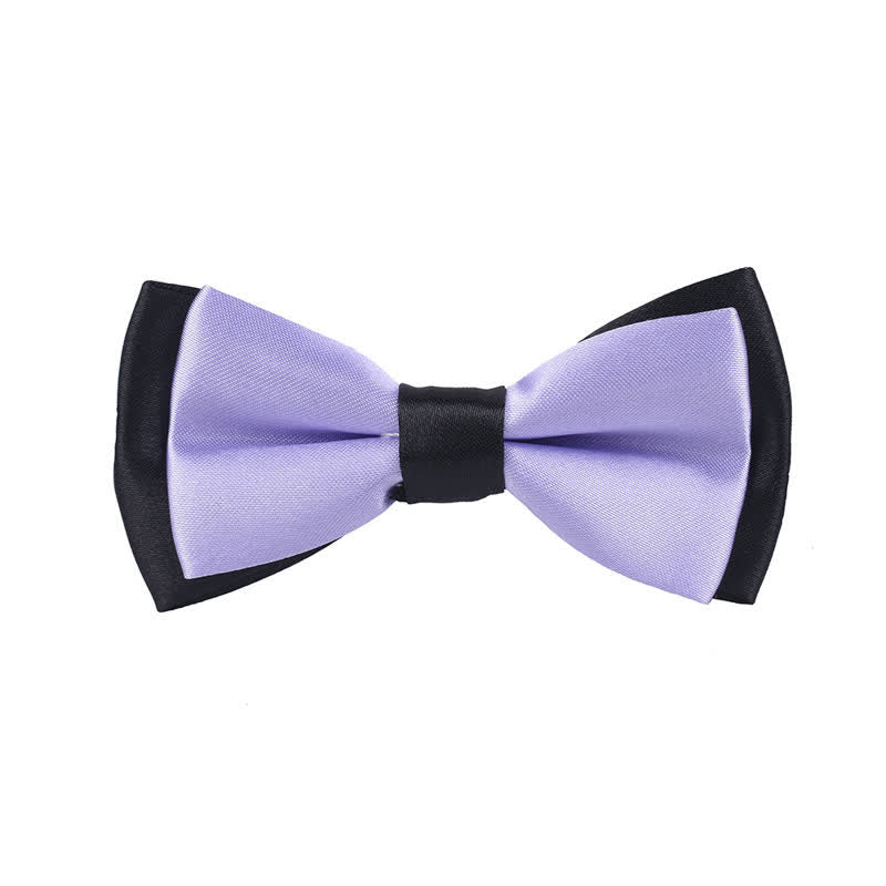 Papillon classico bicolore a doppio strato per bambini - Viola - image 21