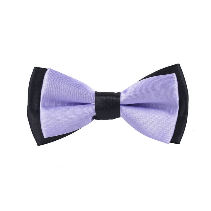 Papillon classico bicolore a doppio strato per bambini - Viola - image 21