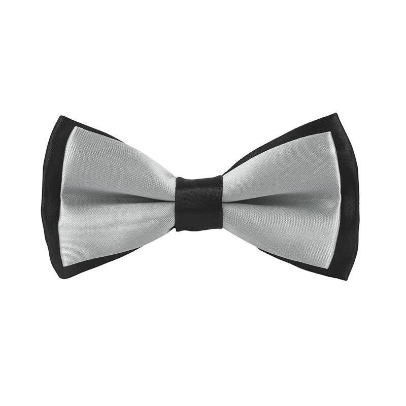 Papillon classico bicolore a doppio strato per bambini - Grigio chiaro - image 23