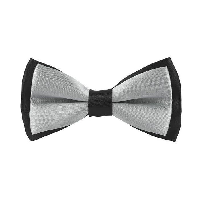 Papillon classico bicolore a doppio strato per bambini - Grigio chiaro - image 23