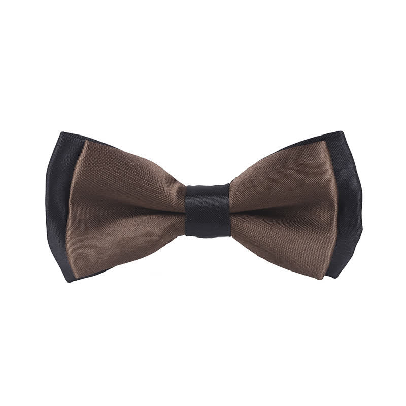 Papillon classico bicolore a doppio strato per bambini - Marrone - image 26