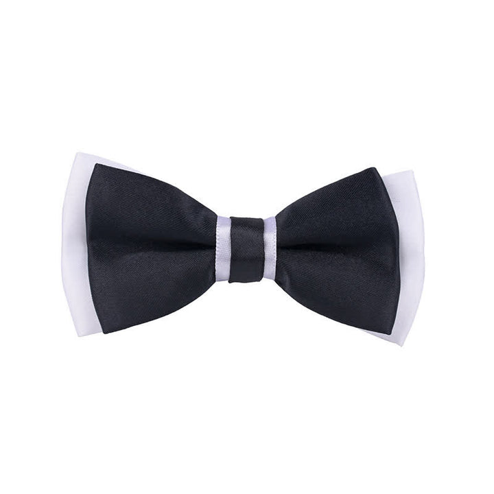 Papillon classico bicolore a doppio strato per bambini - Nero n. 1 - image 24