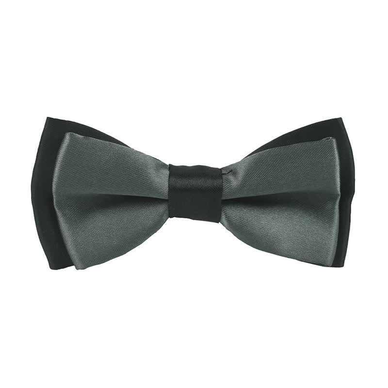 Papillon classico bicolore a doppio strato per bambini - Grigio scuro - image 29