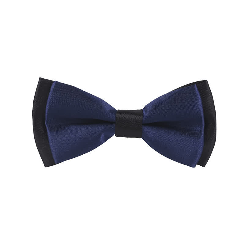 Papillon classico bicolore a doppio strato per bambini - Blu notte - image 27