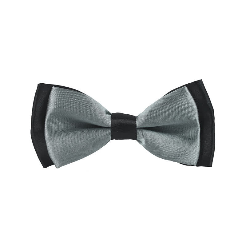 Papillon classico bicolore a doppio strato per bambini - Grigio - image 30