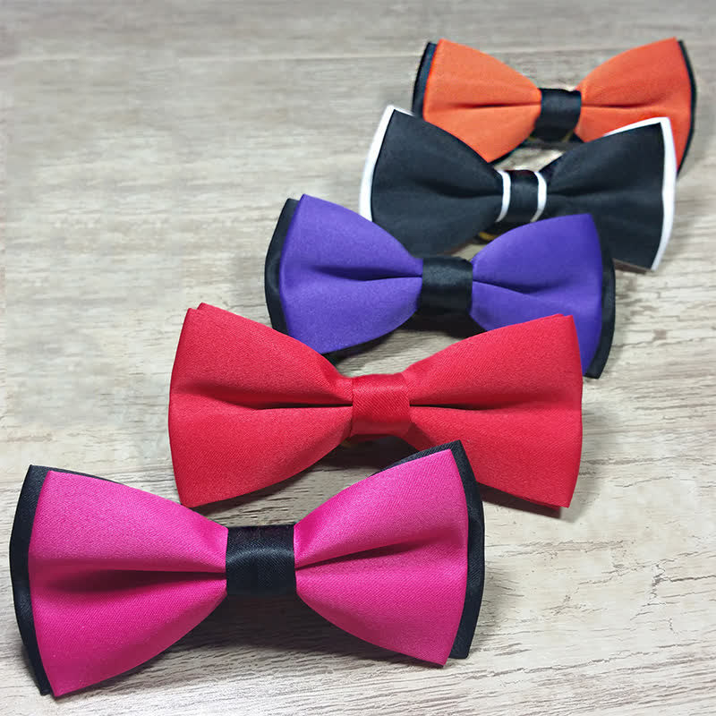 Papillon classico bicolore a doppio strato per bambini - image 1