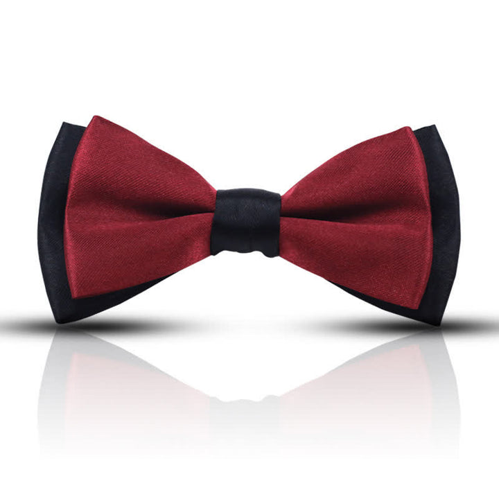 Papillon classico bicolore a doppio strato per bambini - Borgogna - image 0