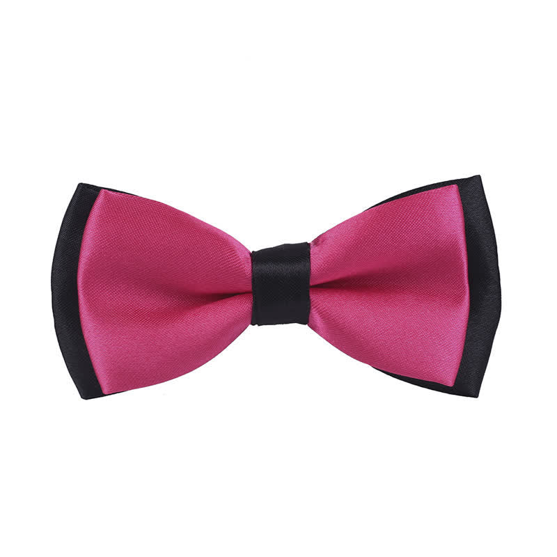 Papillon classico bicolore a doppio strato per bambini - Rosa caldo - image 6