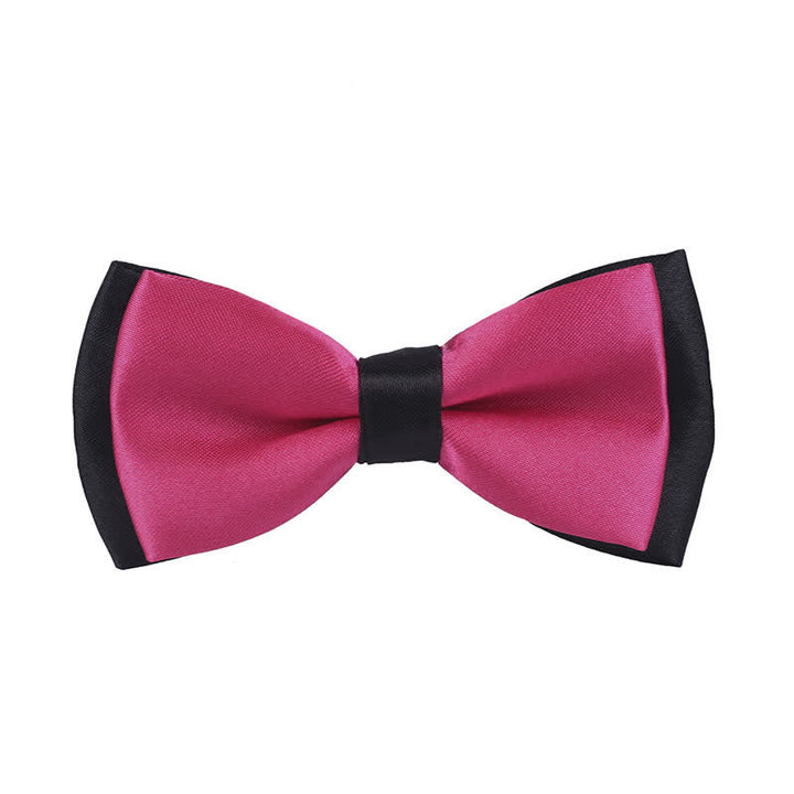 Papillon classico bicolore a doppio strato per bambini - Rosa caldo - image 6