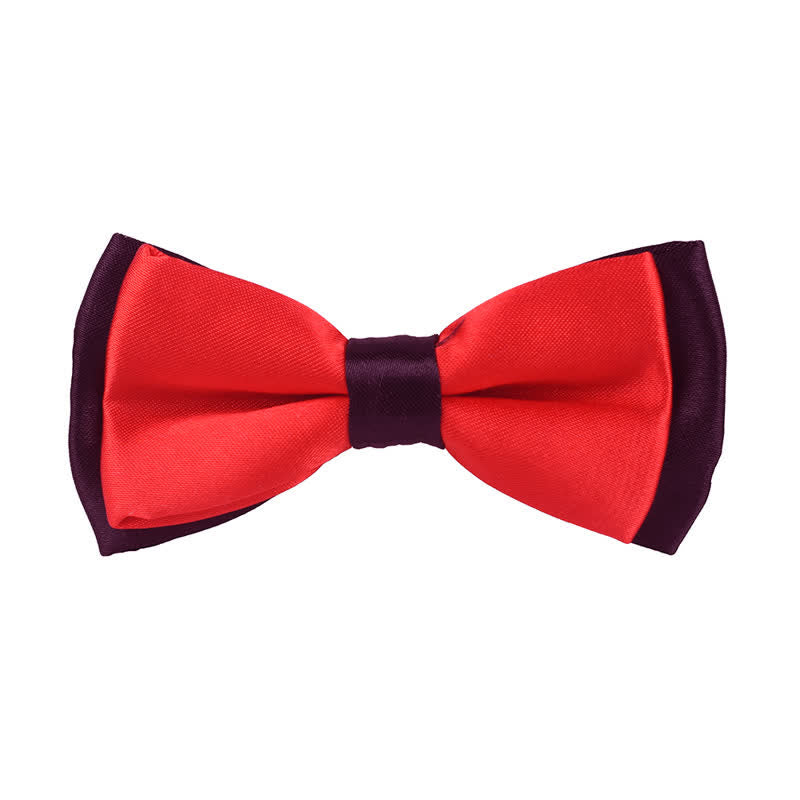 Papillon classico bicolore a doppio strato per bambini - Rosso - image 4