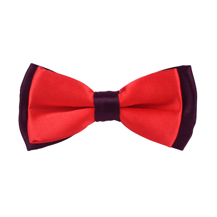 Papillon classico bicolore a doppio strato per bambini - Rosso - image 4