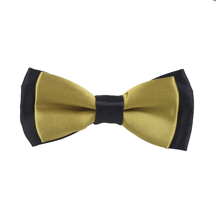 Papillon classico bicolore a doppio strato per bambini - Giallo Verde - image 12