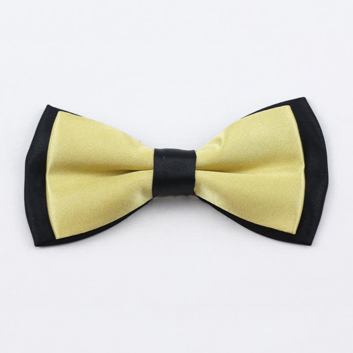 Papillon classico bicolore a doppio strato per bambini - Giallo chiaro - image 13
