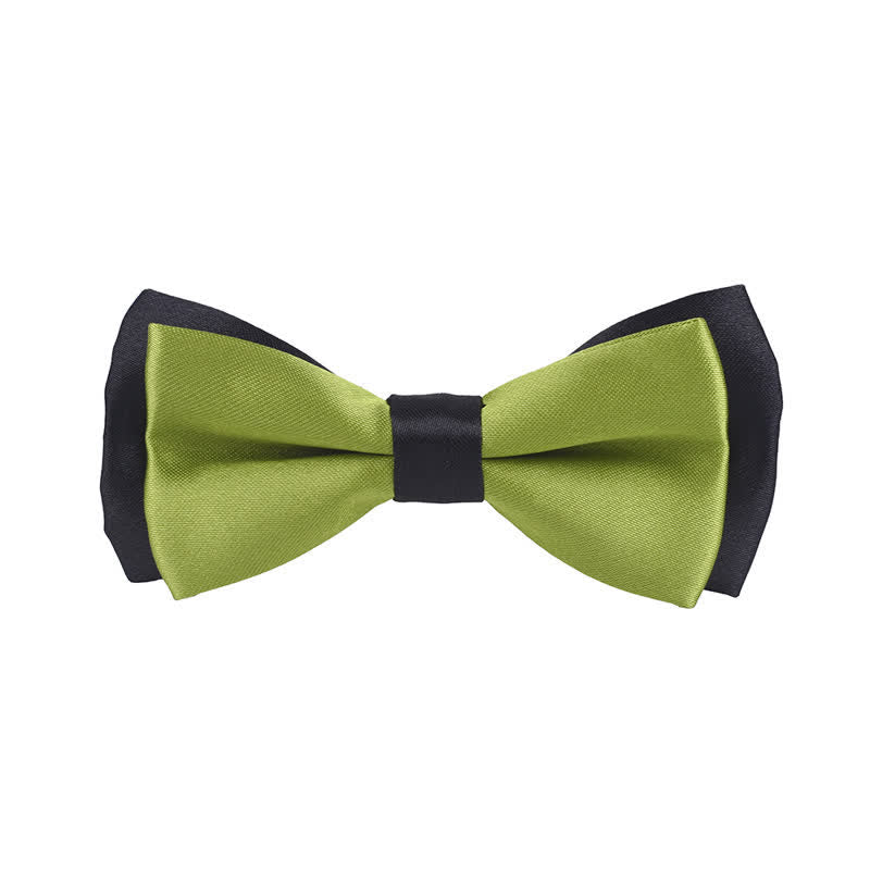 Papillon classico bicolore a doppio strato per bambini - Verde - image 15