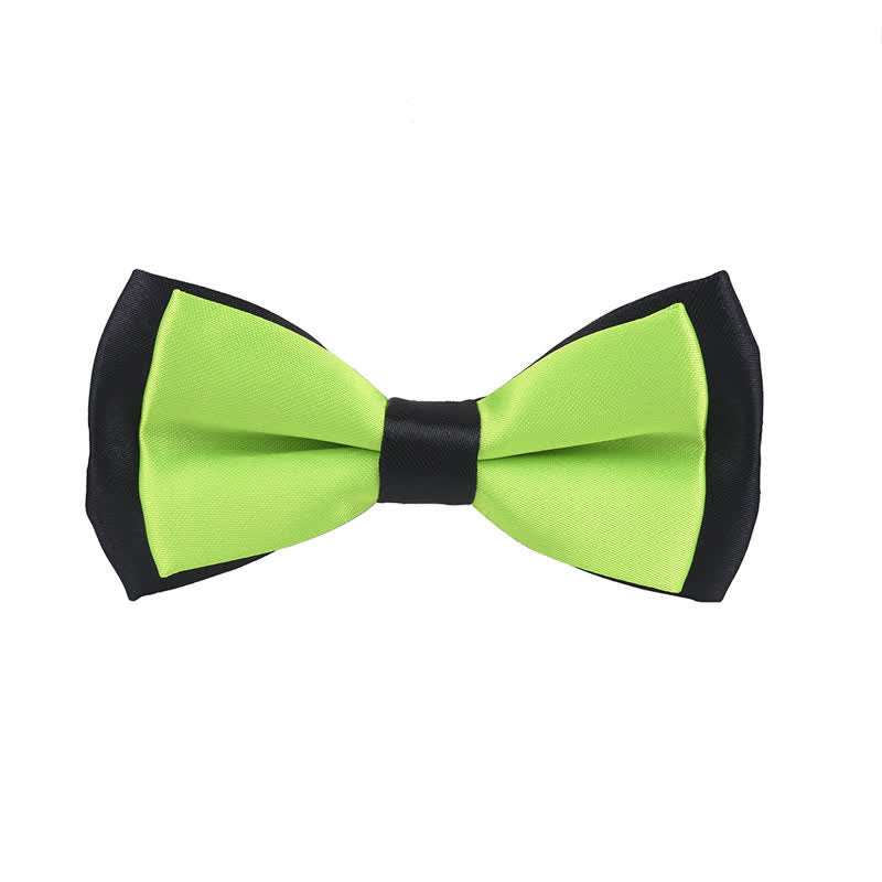 Papillon classico bicolore a doppio strato per bambini - Lime - image 14