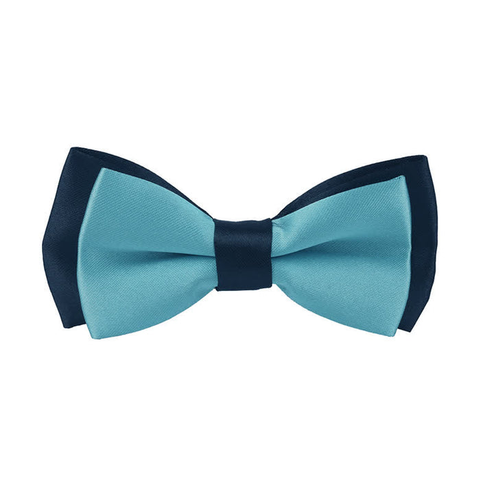 Papillon classico bicolore a doppio strato per bambini - Turchese - image 17