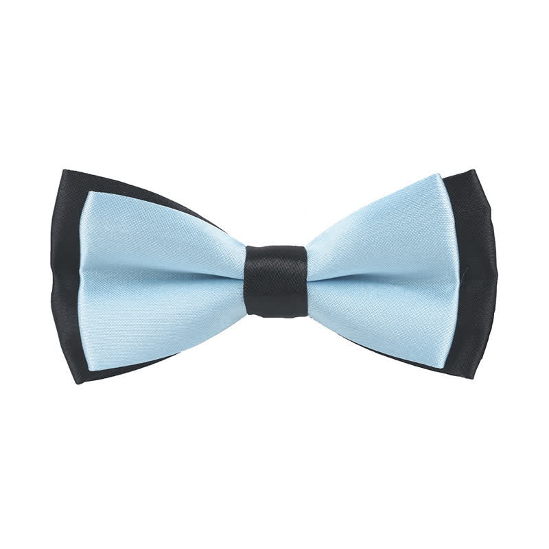Papillon classico bicolore a doppio strato per bambini - Azzurro cielo - image 16