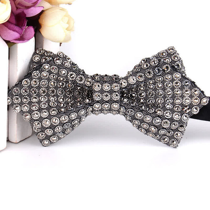 Papillon a punta con paillettes e strass colorati da uomo - Stile n. 10 - image 15