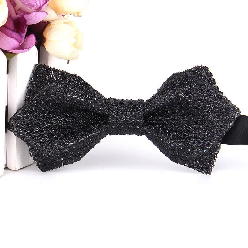 Papillon a punta con paillettes e strass colorati da uomo - Stile n. 11 - image 16