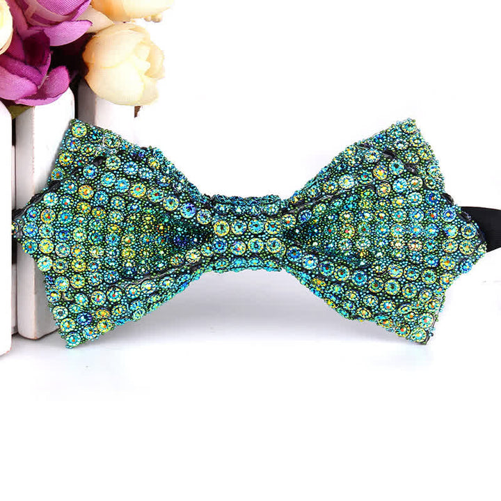 Papillon a punta con paillettes e strass colorati da uomo - Stile n. 7 - image 12