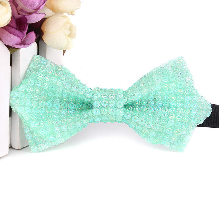 Papillon a punta con paillettes e strass colorati da uomo - Stile n. 6 - image 11
