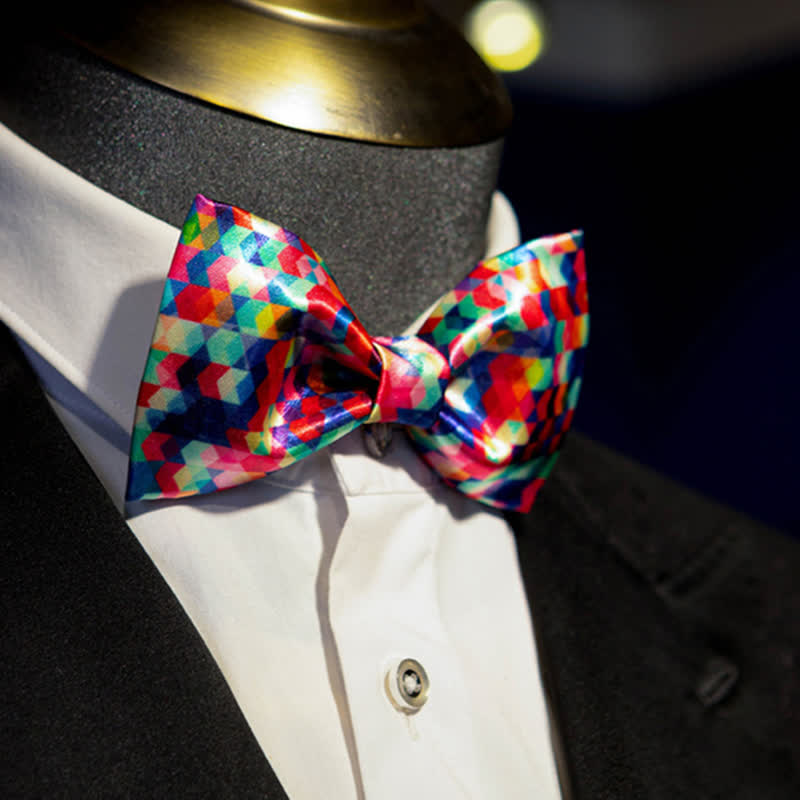 Papillon con stampa colorata Kaleidoscope Dazzle da uomo - image 1