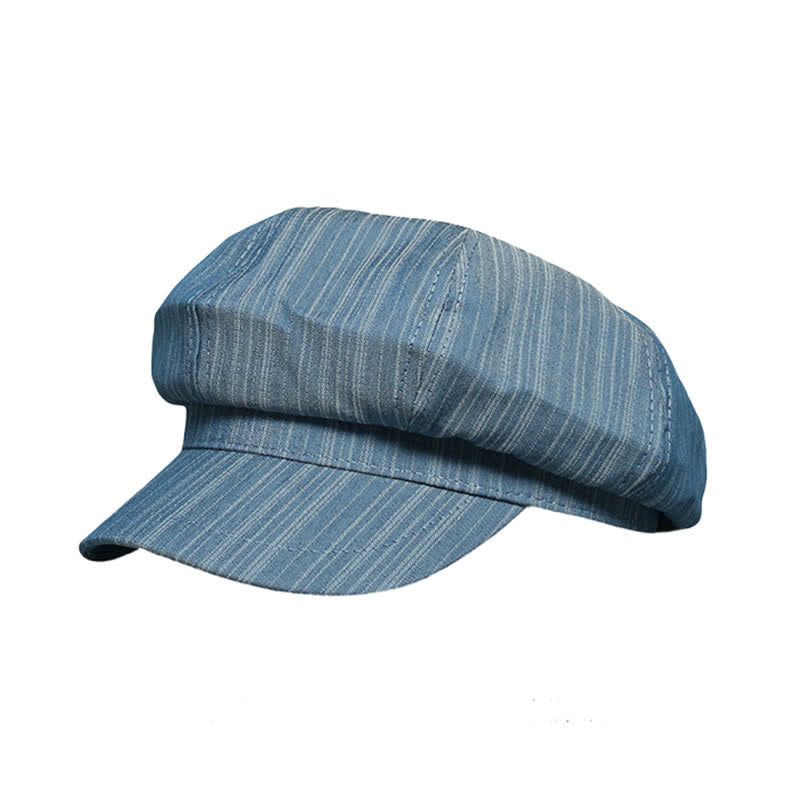 Cappello basco a strisce verticali da artista pittore - Blu - Regolabile (21 1/4"-22 7/8") - image 4