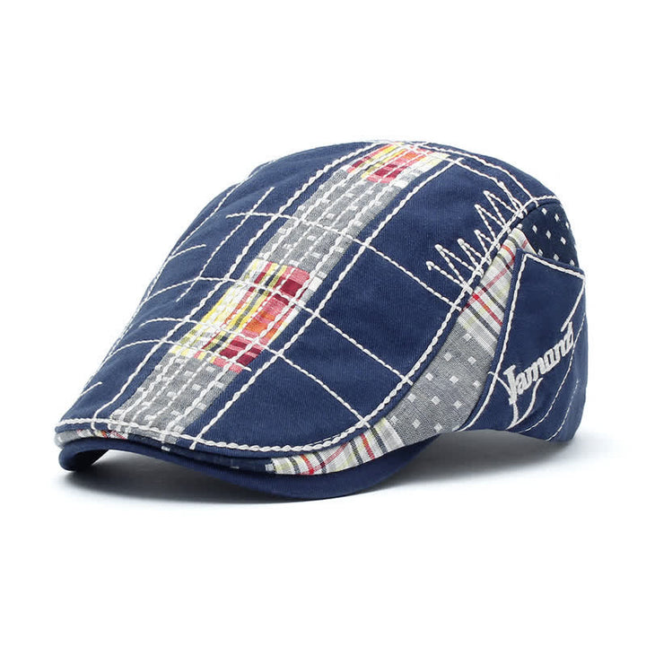 Cappello basco piatto con ricamo irregolare regolabile - Blu - Regolabile (22 1/2"-23 5/8") - image 2