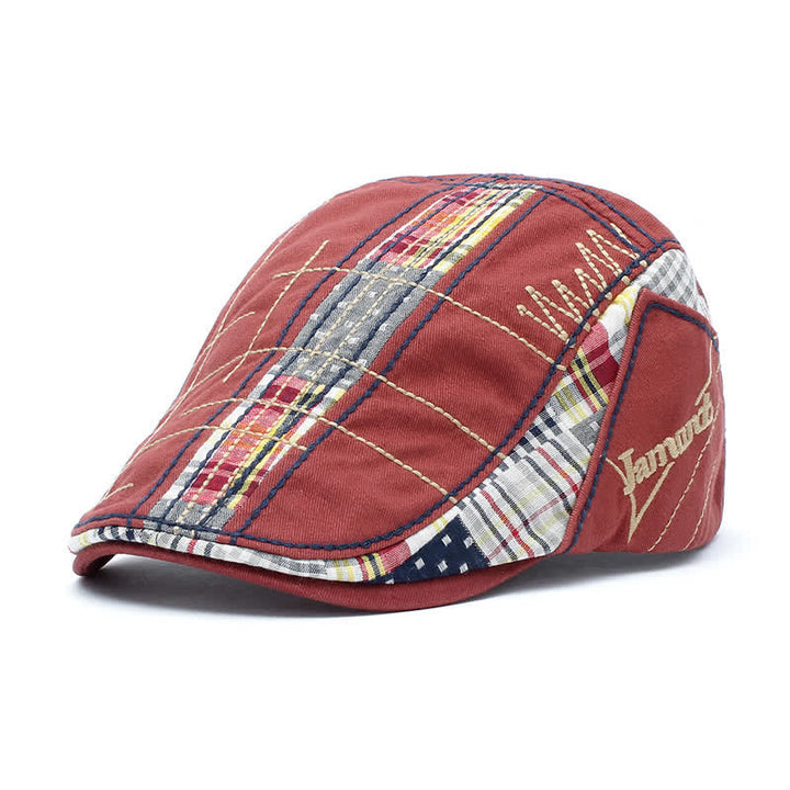 Cappello basco piatto con ricamo irregolare regolabile - Rosso - Regolabile (22 1/2"-23 5/8") - image 3