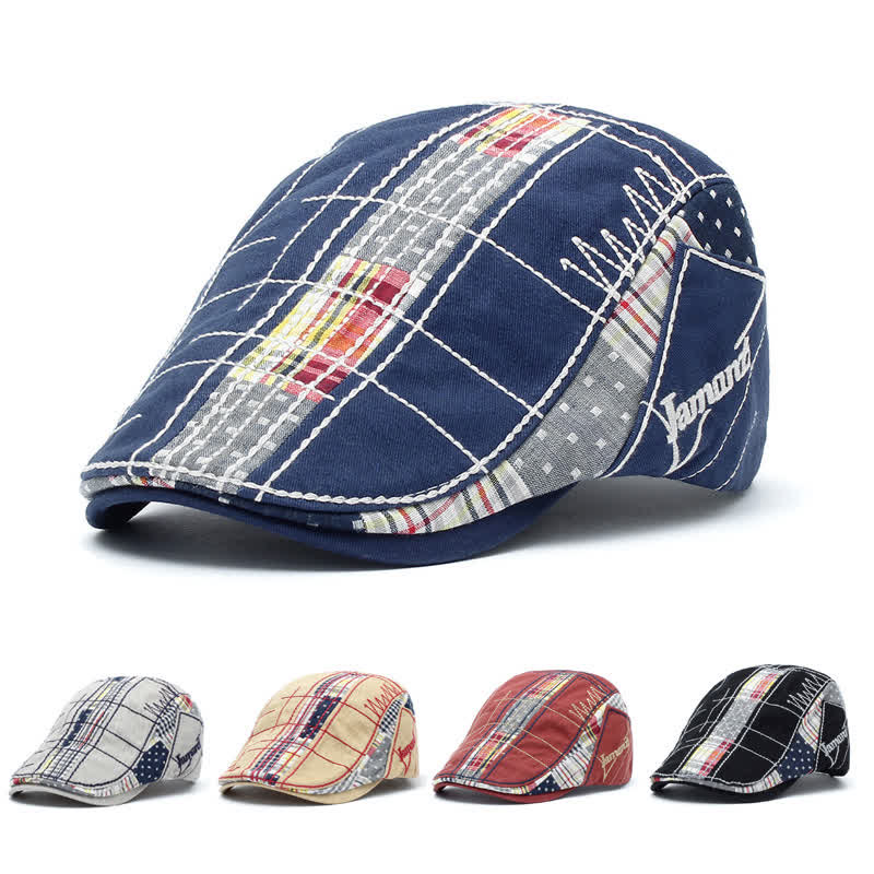Cappello basco piatto con ricamo irregolare regolabile - image 1