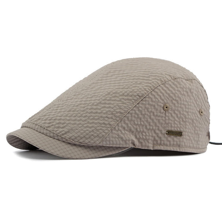 Cappello basco estivo da giornalaio con motivo scozzese retrò e fascino fresco - Cachi scuro - Regolabile (21 5/8"-23 5/8") - image 12