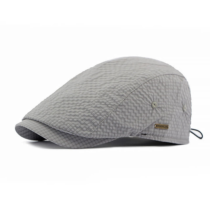 Cappello basco estivo da giornalaio con motivo scozzese retrò e fascino fresco - Grigio chiaro - Regolabile (21 5/8"-23 5/8") - image 11