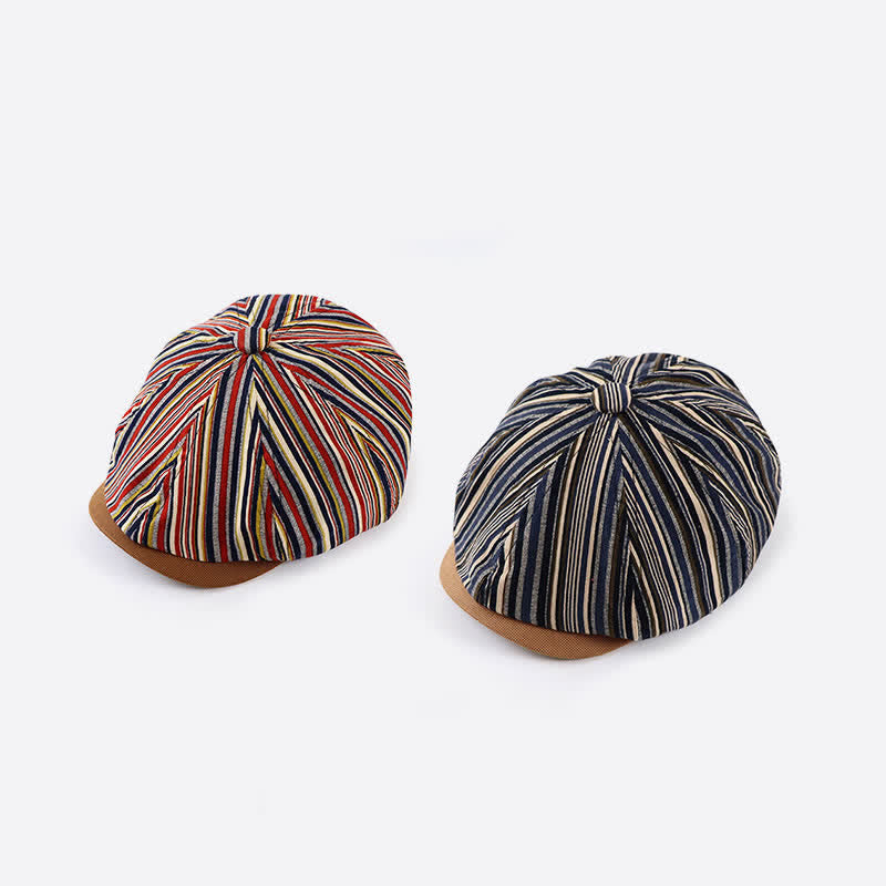 Cappello basco ottagonale a righe ispirato all'artista unico - image 3