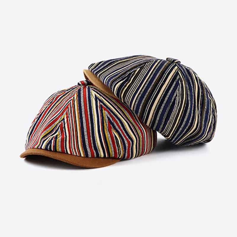 Cappello basco ottagonale a righe ispirato all'artista unico - image 2