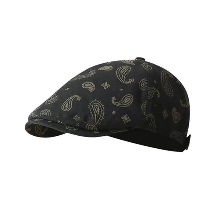 Cappello basco con stampa floreale Paisley - Nero - Misura M (22"-22 7/8") - image 5