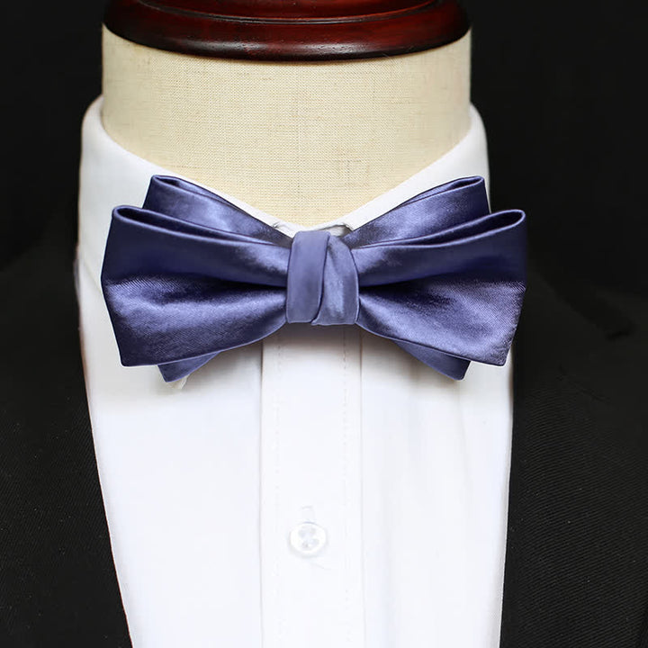 Papillon da uomo elegante blu viola tinta unita - image 9