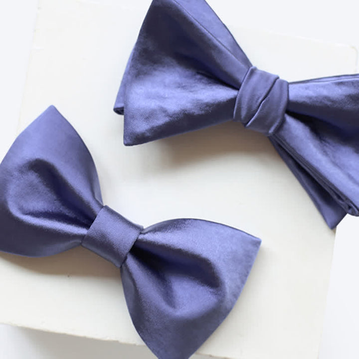 Papillon da uomo elegante blu viola tinta unita - image 1