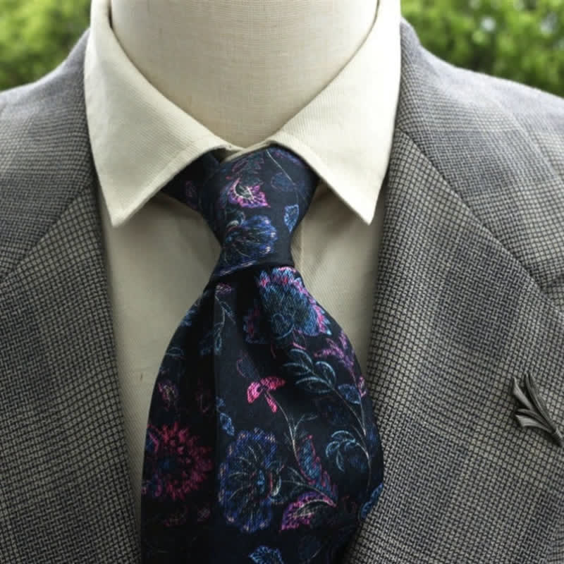 Cravatta Boho con motivo floreale fantastico da uomo - Stile n. 15 - image 16