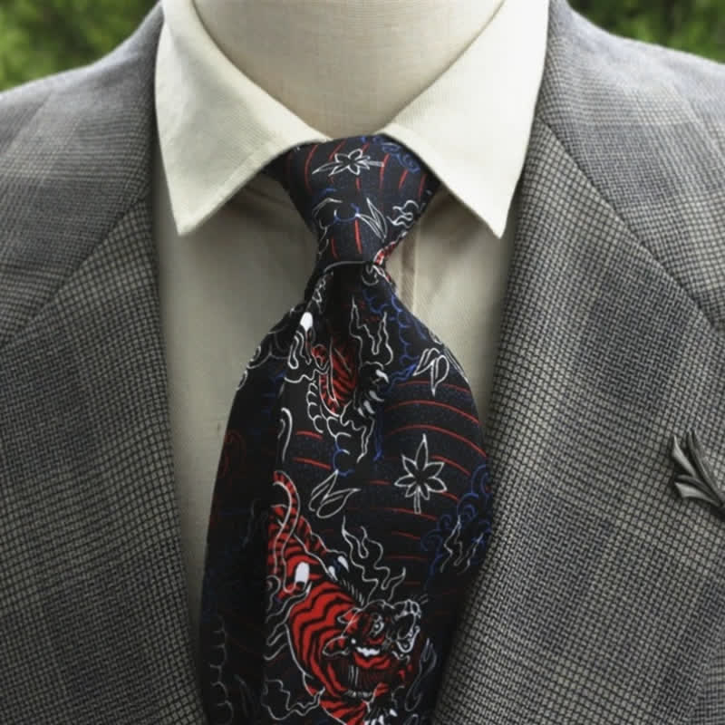Cravatta Boho con motivo floreale fantastico da uomo - Stile n. 18 - image 19