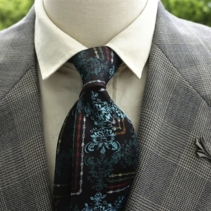 Cravatta Boho con motivo floreale fantastico da uomo - Stile n. 6 - image 7